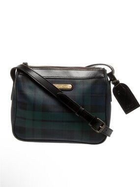 POLO RALPH LAUREN Plaid Shoulder Bag Crossbody Vintage with Luggage Tag